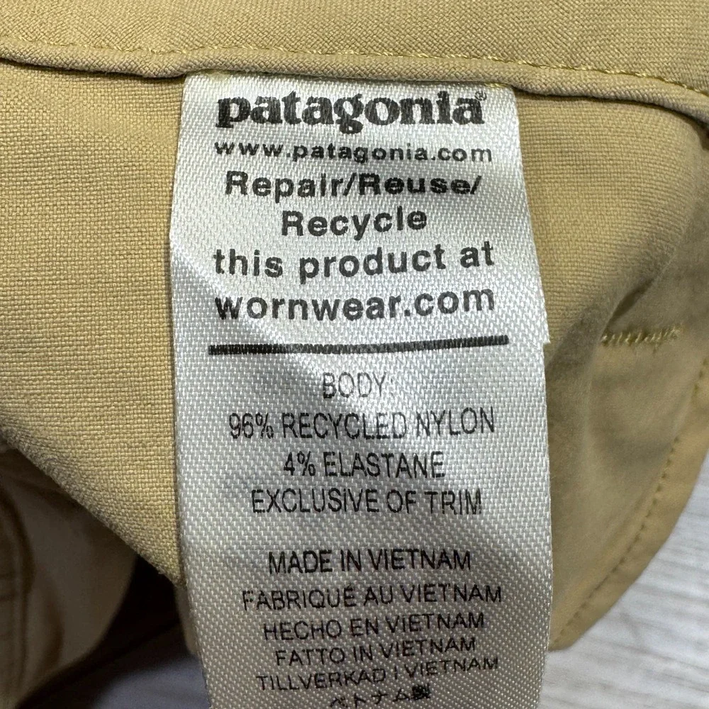 Patagonia Quandary Pants Mens Sz 36 (36x28) Tan Performance Hiking Trail Outdoor